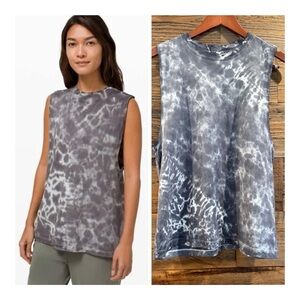 lululemon athletica All Yours Charcoal Grey Tie-Dye Tank Top